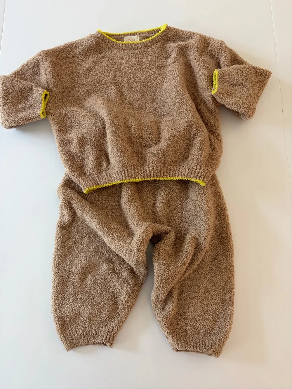 7AM Enfant Fuzzy Boxy Sweater Matching Pants Set Unisex Toddler 2-3T Fall Style